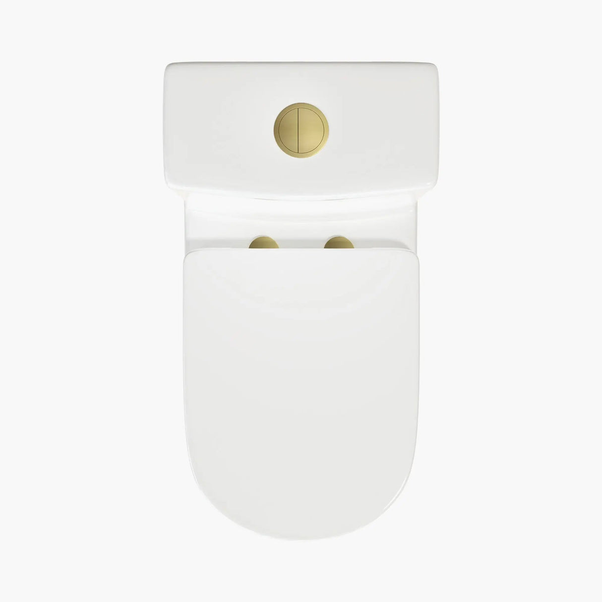 HOROW 8733G Compact One-Piece Toilet – 12" Rough-In with Gold Button