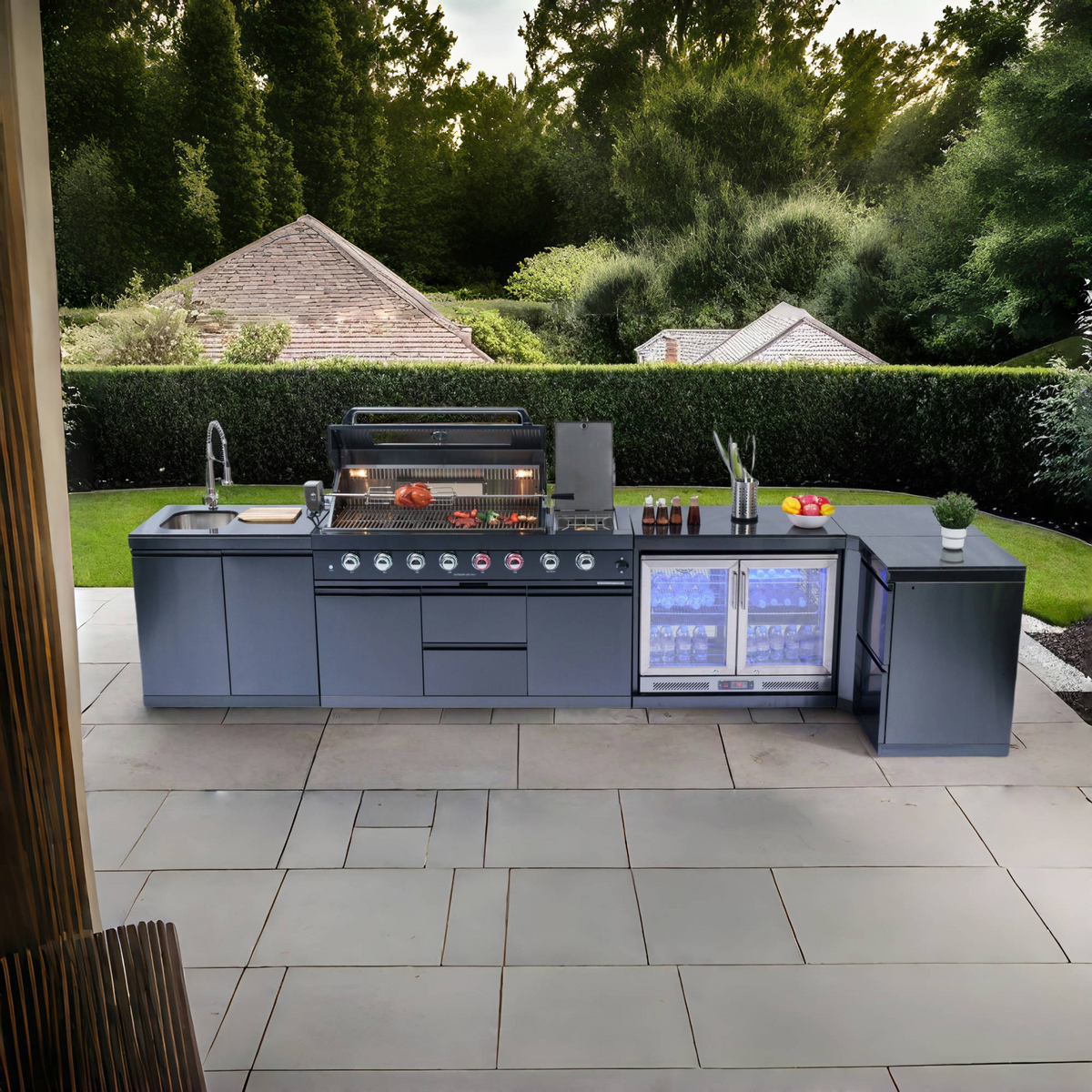 DIY 62-Inch 6-Burner Deluxe Stainless Steel Gas Outdoor Kitchen Grill