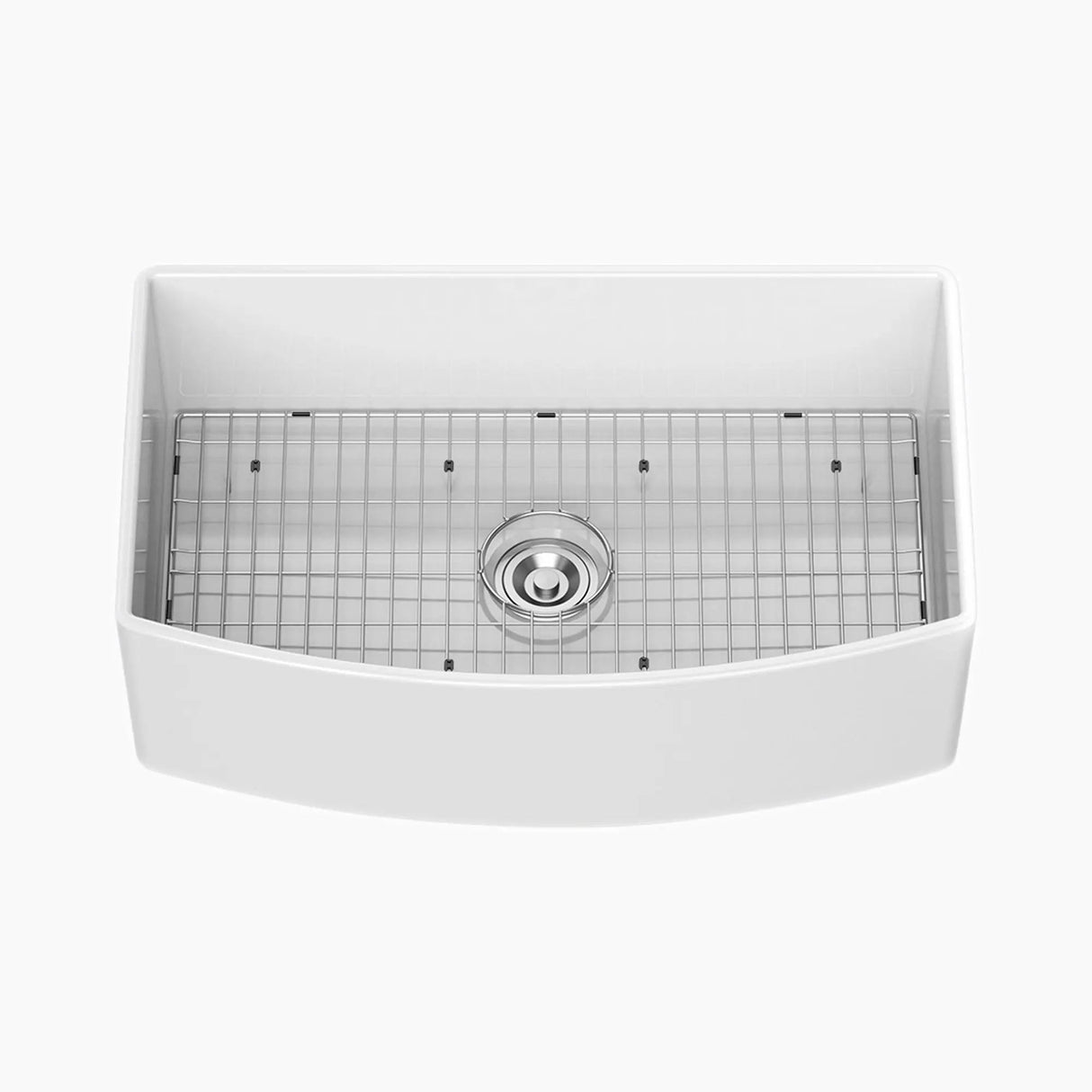 HOROW White Kitchen Sink Ceramic Porcelain Fireclay Single Bowl Model HR-S3318R