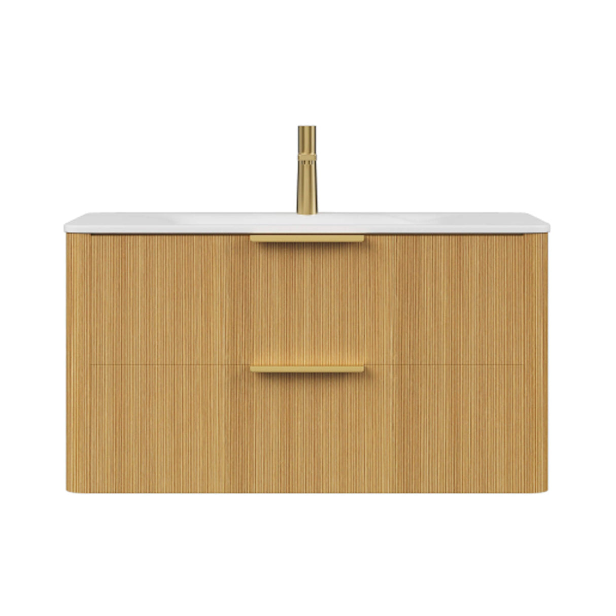 Nuvia Luxury 30/36-Inch Sintered Stone Floating Bathroom Vanity With Sink (SAK70429)