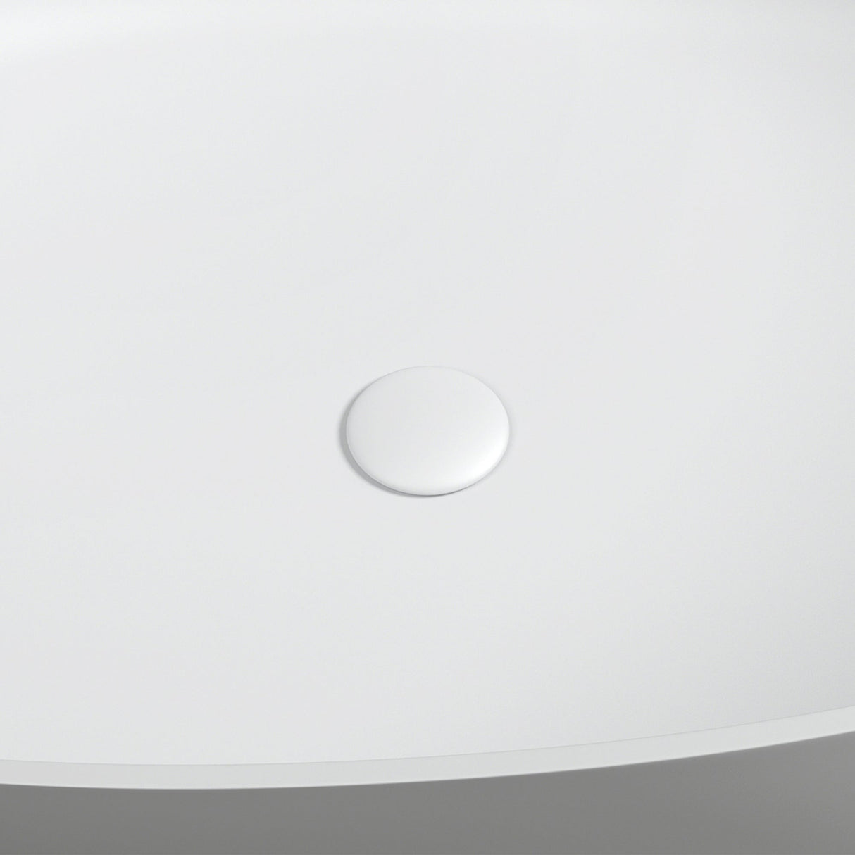Giotto Solid Surface Soaking Bathtub in Matte White with Matte White Drain and Integrated Overflow