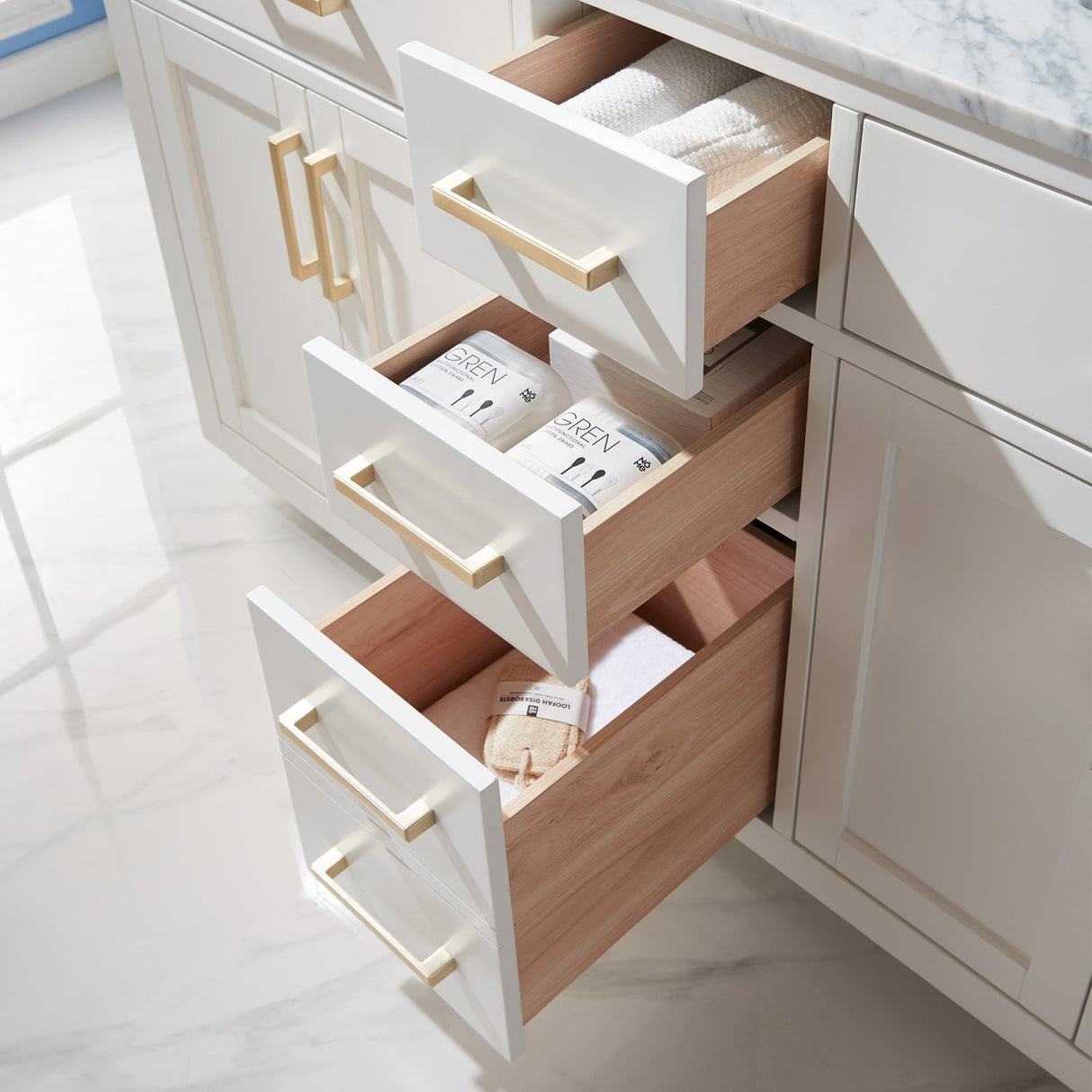 Ivy 60" Double Bathroom Vanity Cabinet Only