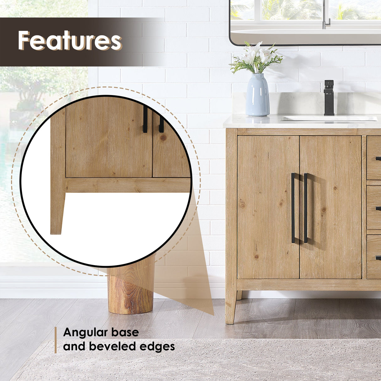 Laurel 36"/48"/60"/72" single/double vanity cabinet without top