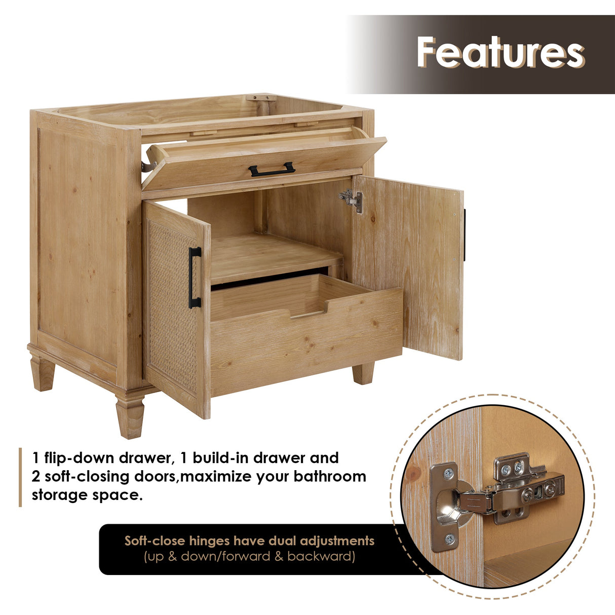 Solana 36"/48"/60"/72" single/double vanity without top