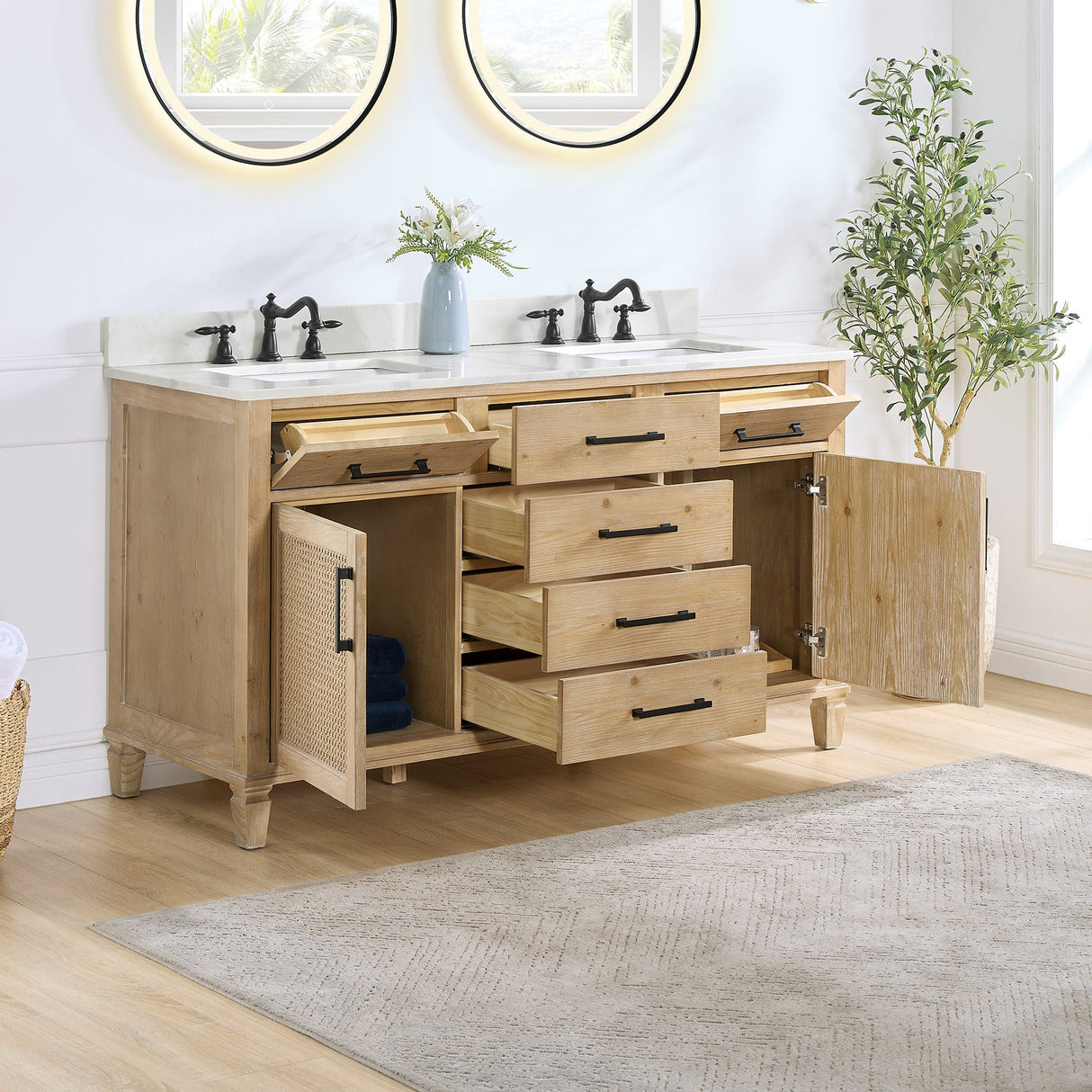 Solana 36"/48"/60"/72" single/double vanity without top
