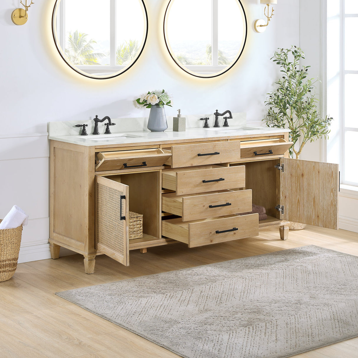Solana 36"/48"/60"/72" single/double vanity without top