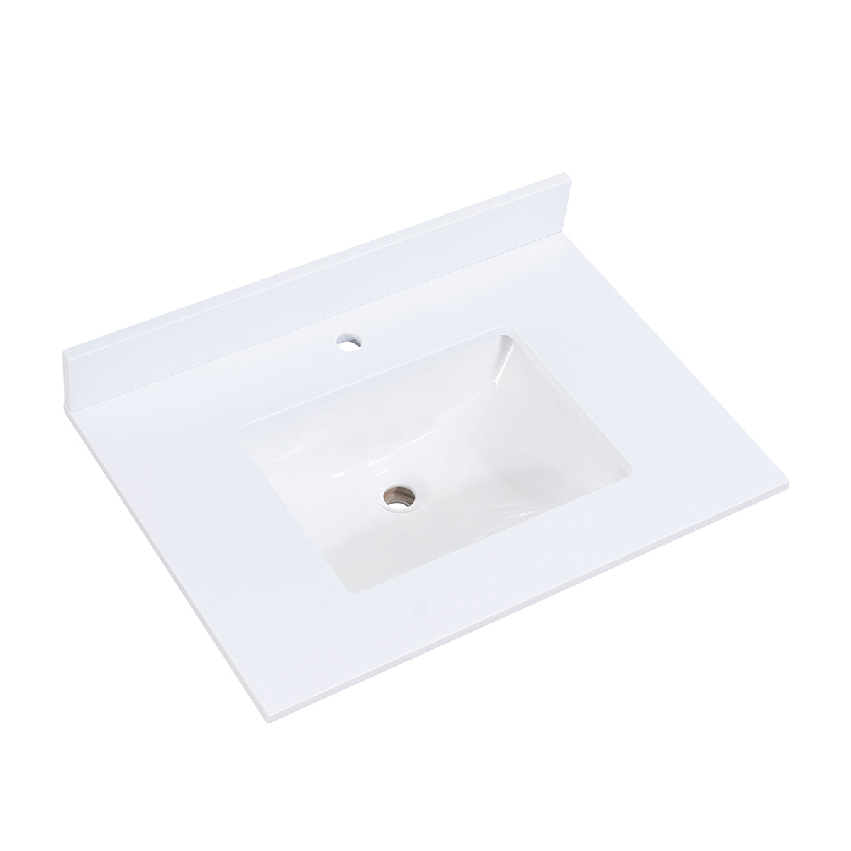 Viterbo Single Sink Bathroom Vanity Countertop in Snow White