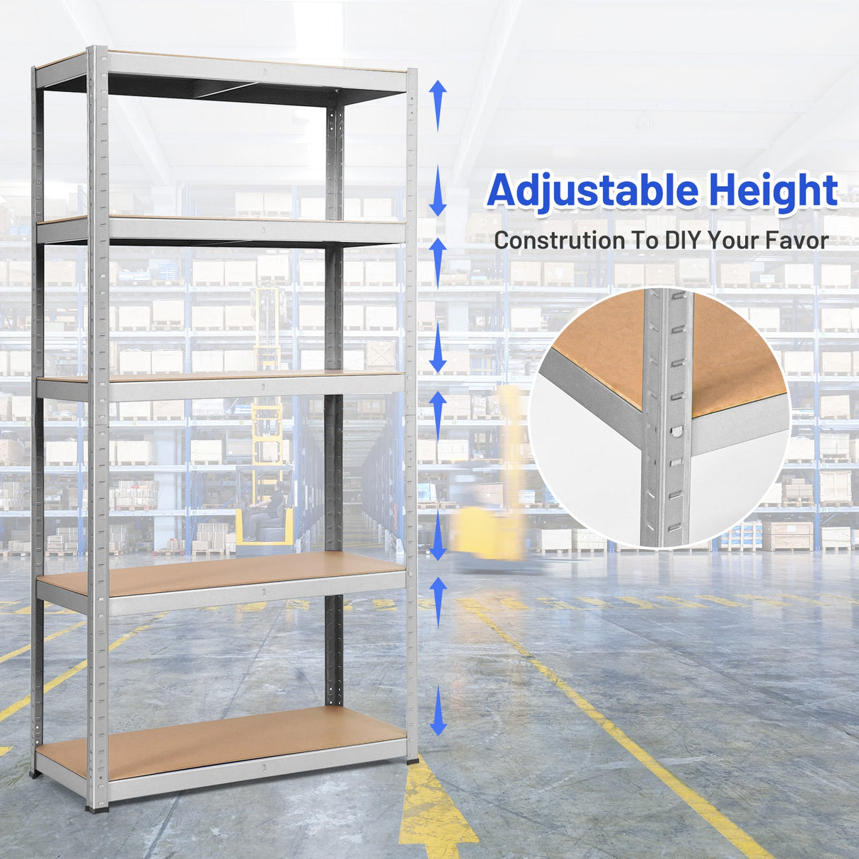 2 Pcs Storage Shelves Garage Shelving Units Tool Utility Shelves