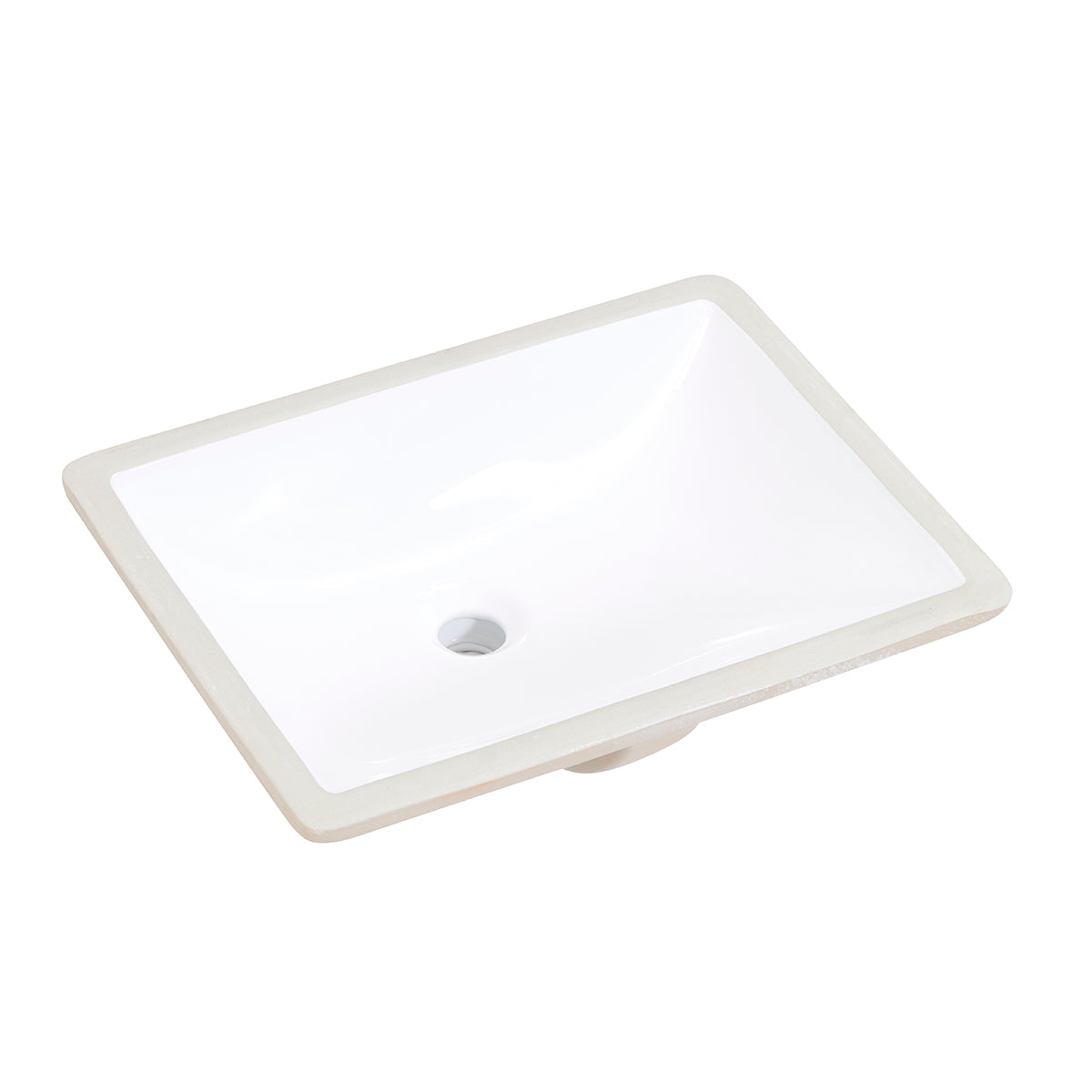 Pireas 20" Rectangular Undermount Vanity Ceramic Sink