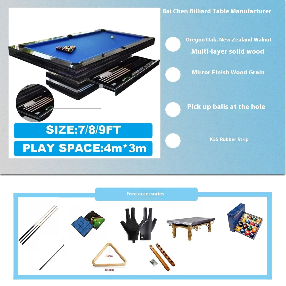 Sturdy Slate Cushioned Billiard Tables
