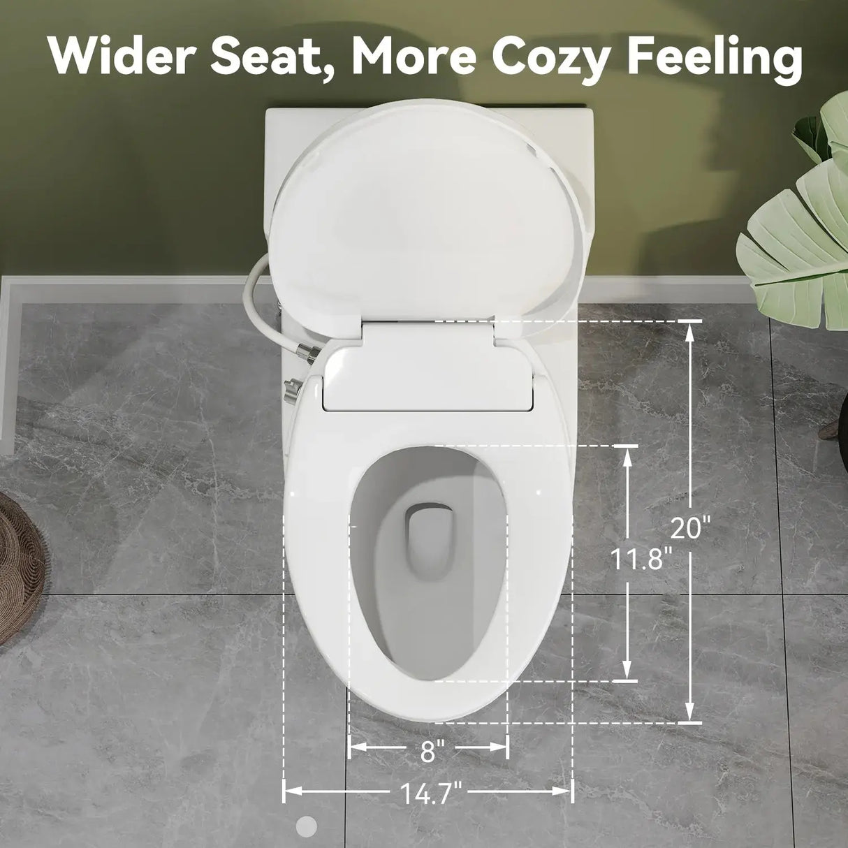 HOROW T0338W-BD Low Tank One-Piece Toilet with Cold Water Wash