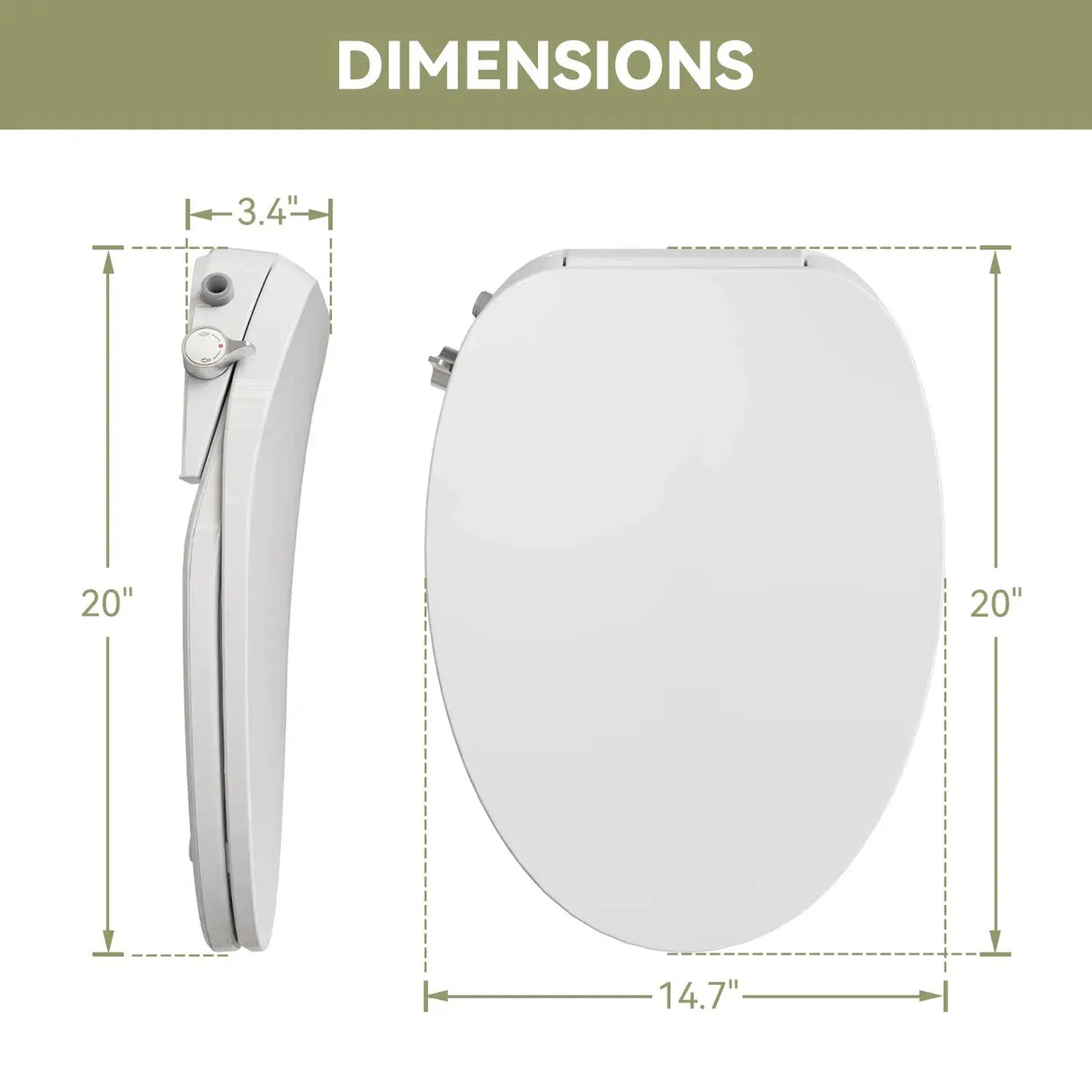 HOROW T0338W-BD Low Tank One-Piece Toilet with Cold Water Wash