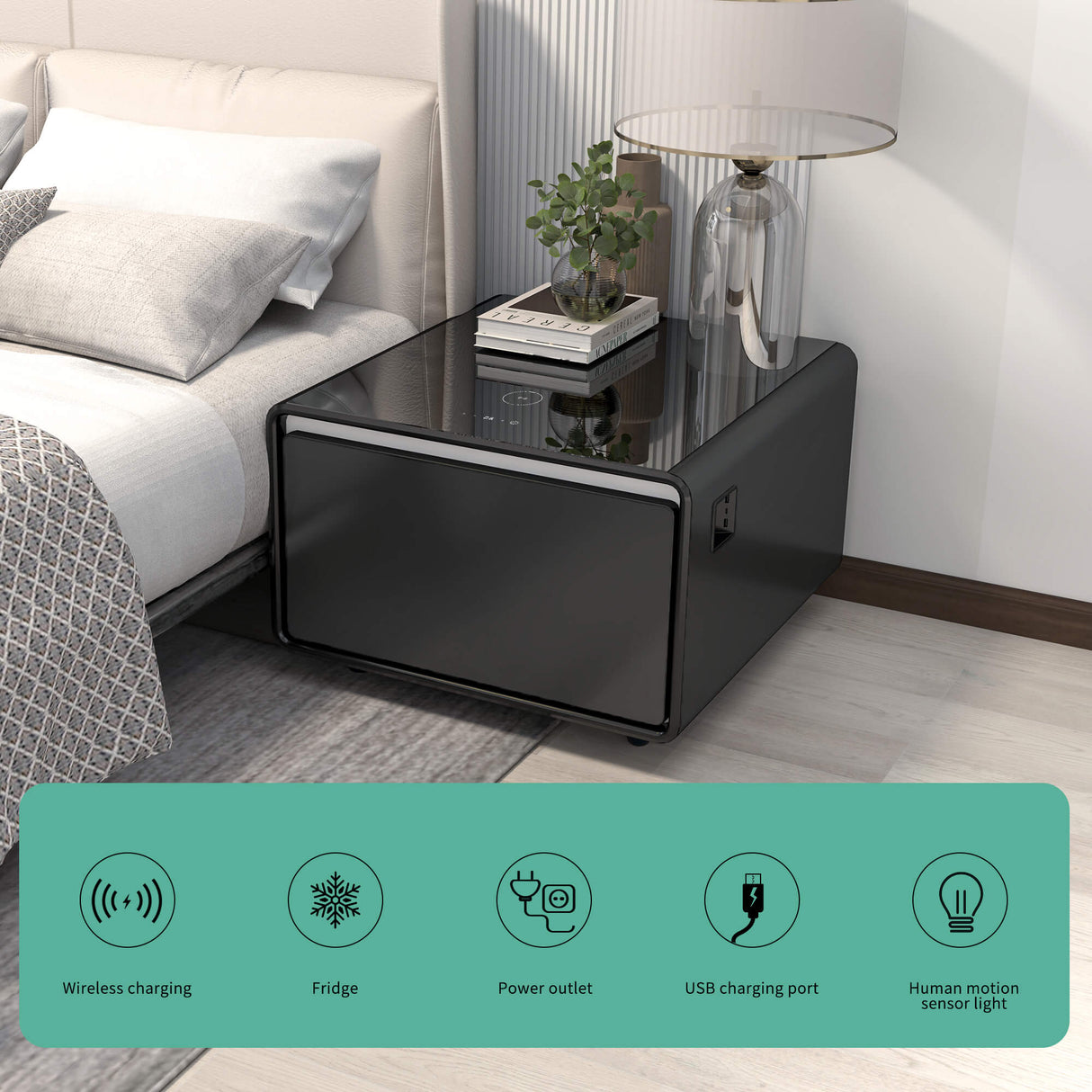 Livtab LT60 Smart Nightstand with Fridge