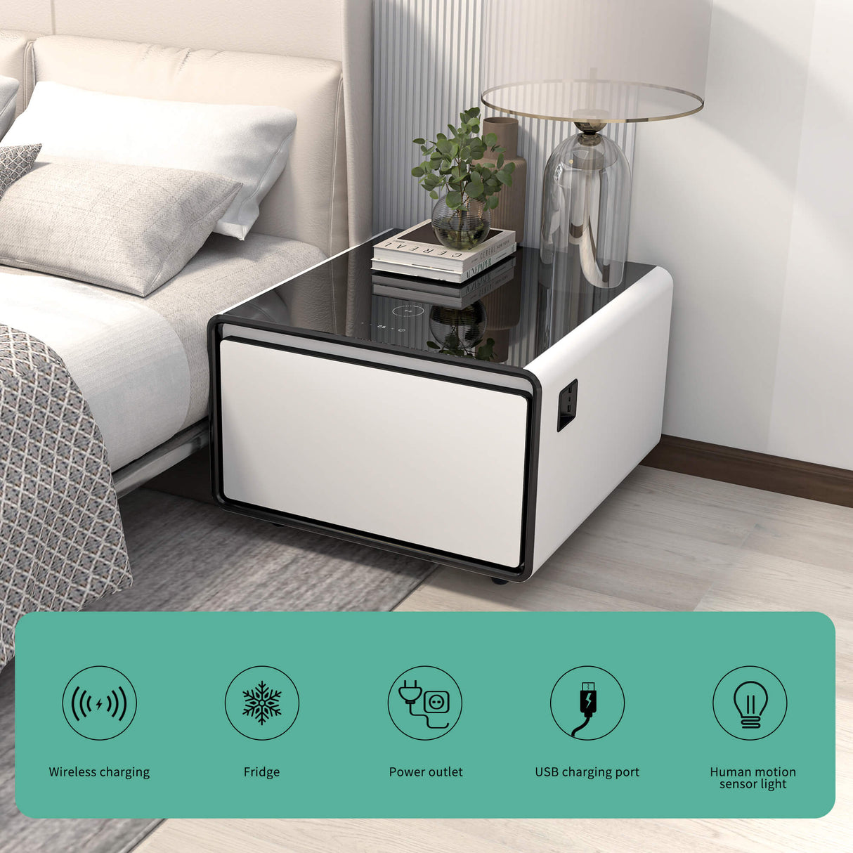 Livtab LT60 Smart Nightstand with Fridge