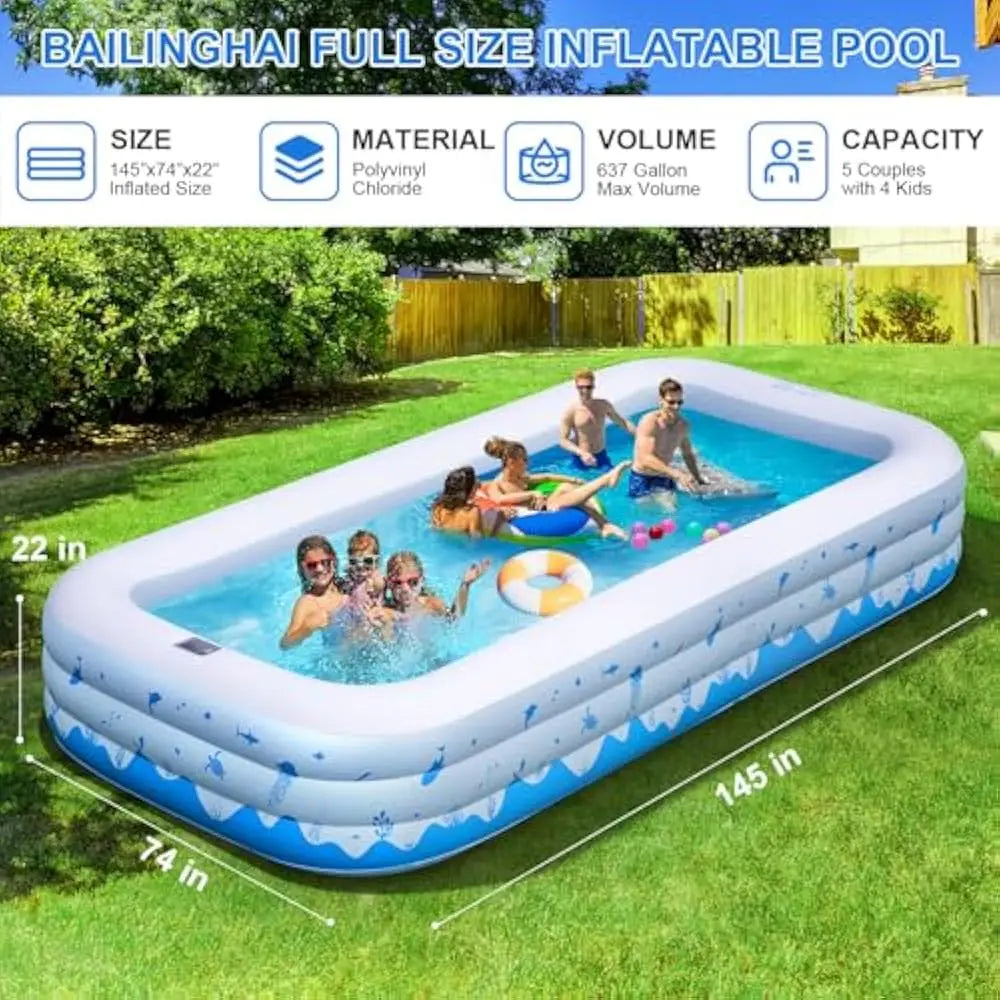 Large Inflatable Pool With Lights