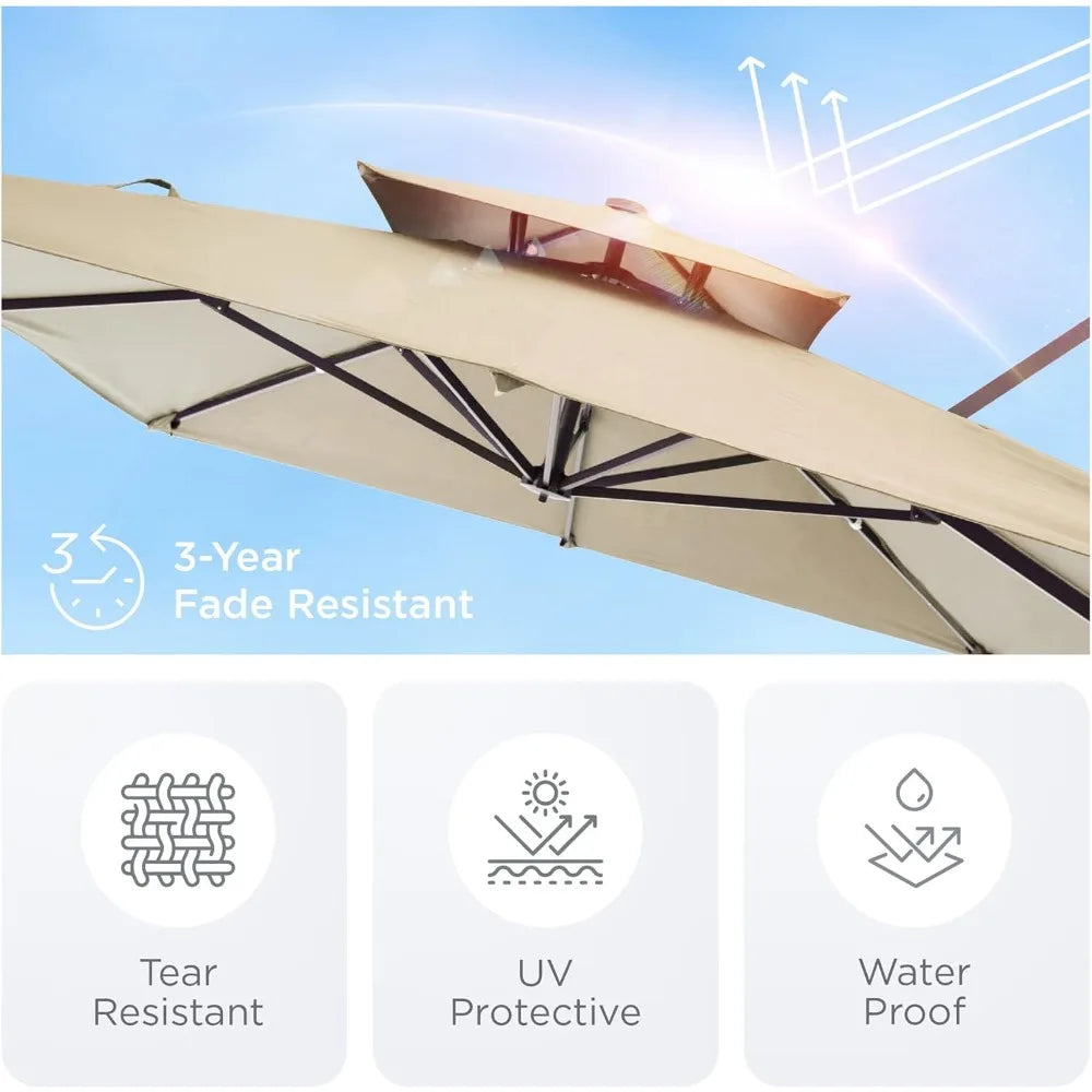 Cantilever Patio Umbrella with 360° Rotation