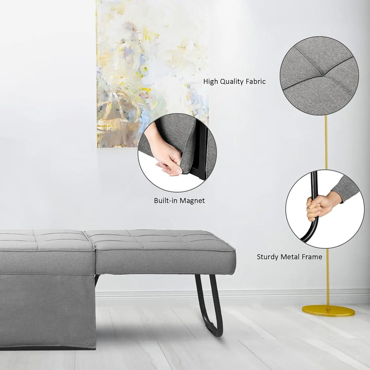 Convertible Sofa Bed 4-in-1 Multi-Functional Futon