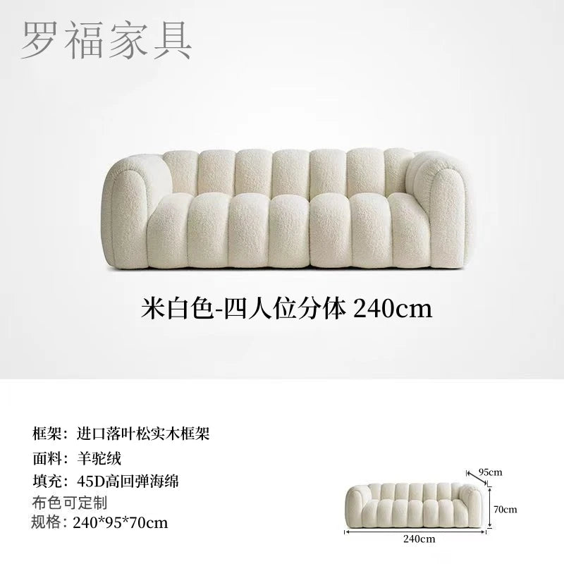 Elegant Puff Living Room Sofa
