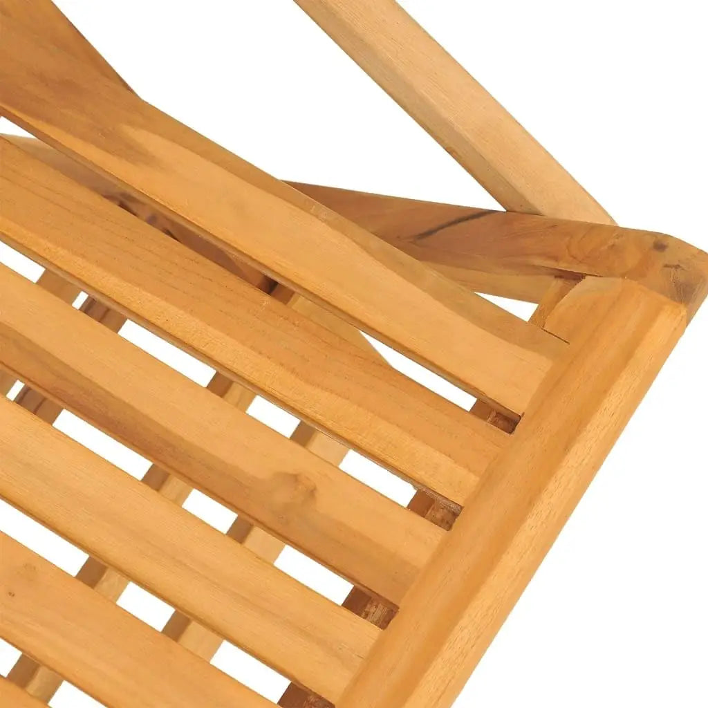 Natural Teak Solid Wood Foldable Garden Dining Set