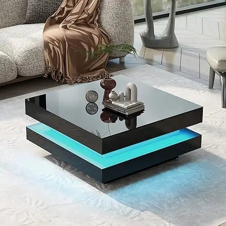 Black LED Coffee Table