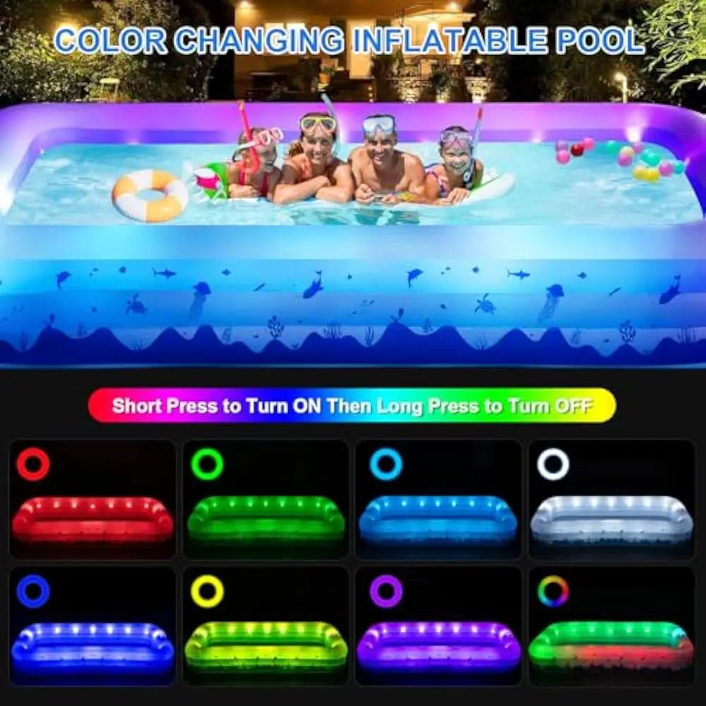 Large Inflatable Pool With Lights