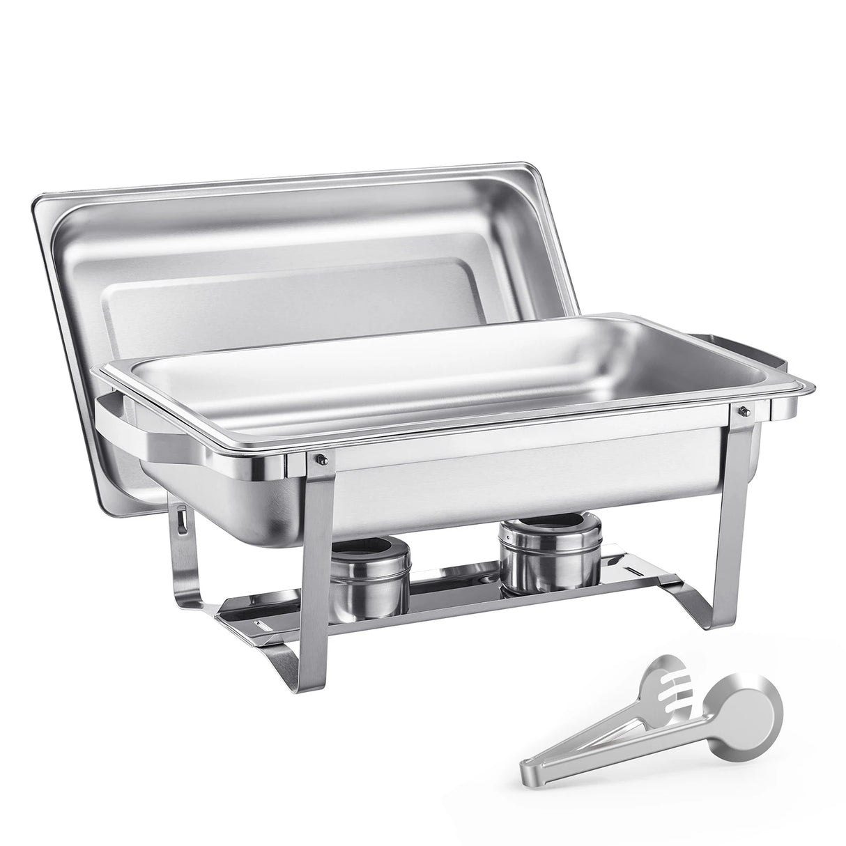 Stainless Steel Chafer Set with 2 Full Size and 4 Half Size Pans