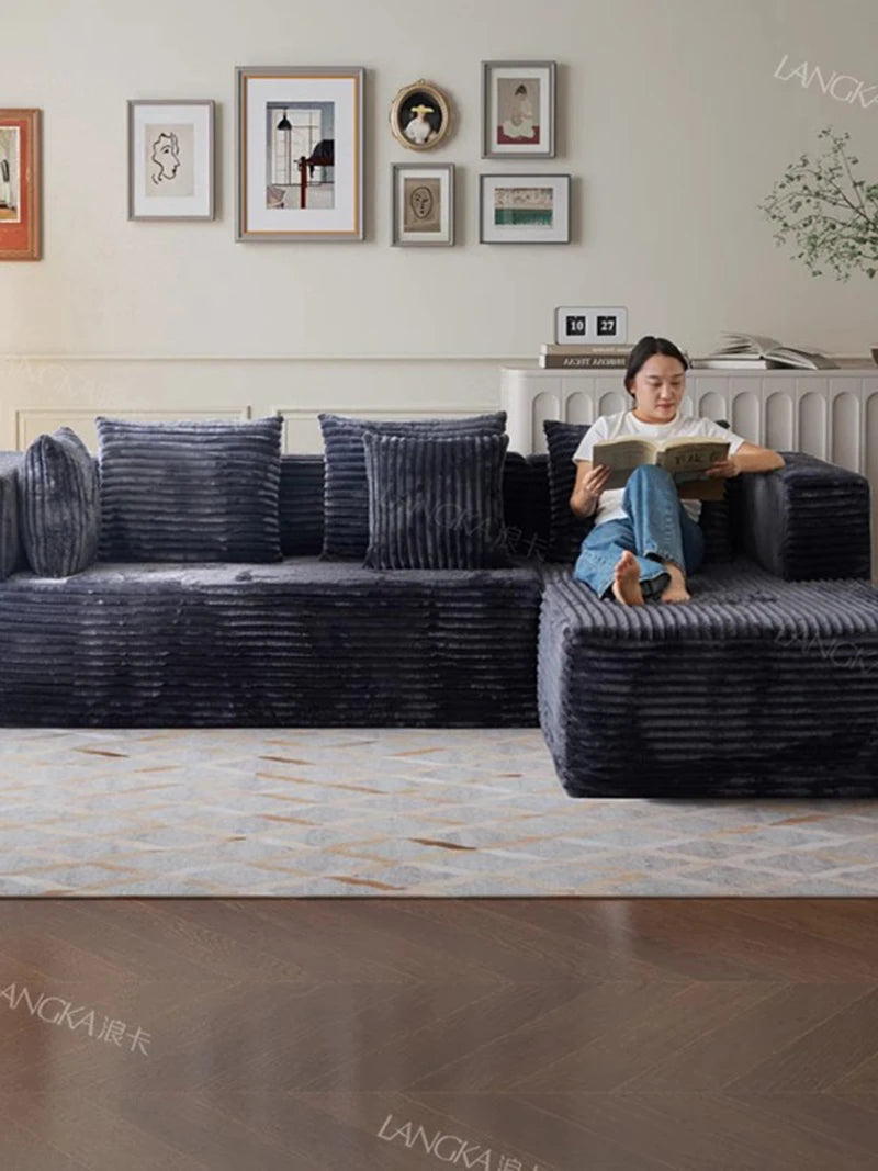 Vacuum Compression Light Luxury Style Multi-Person Sofa
