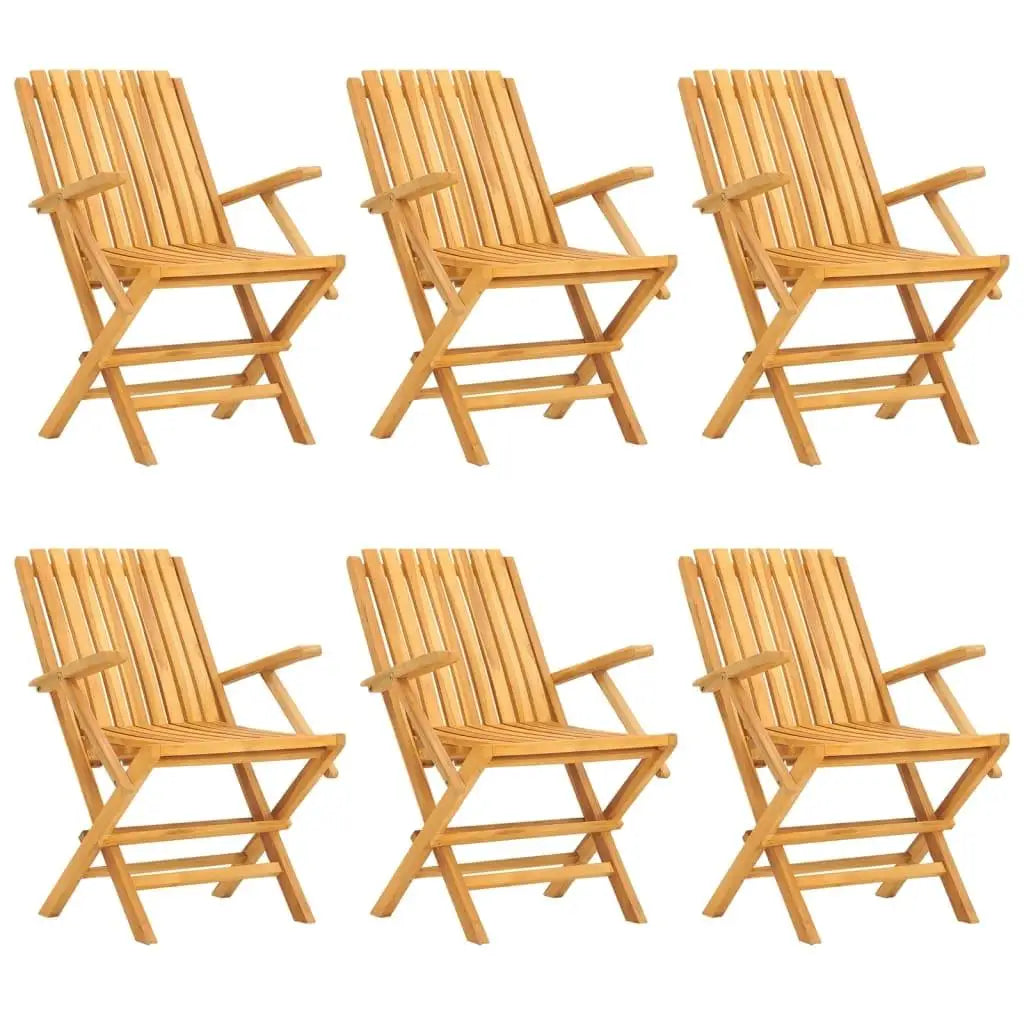 Natural Teak Solid Wood Foldable Garden Dining Set