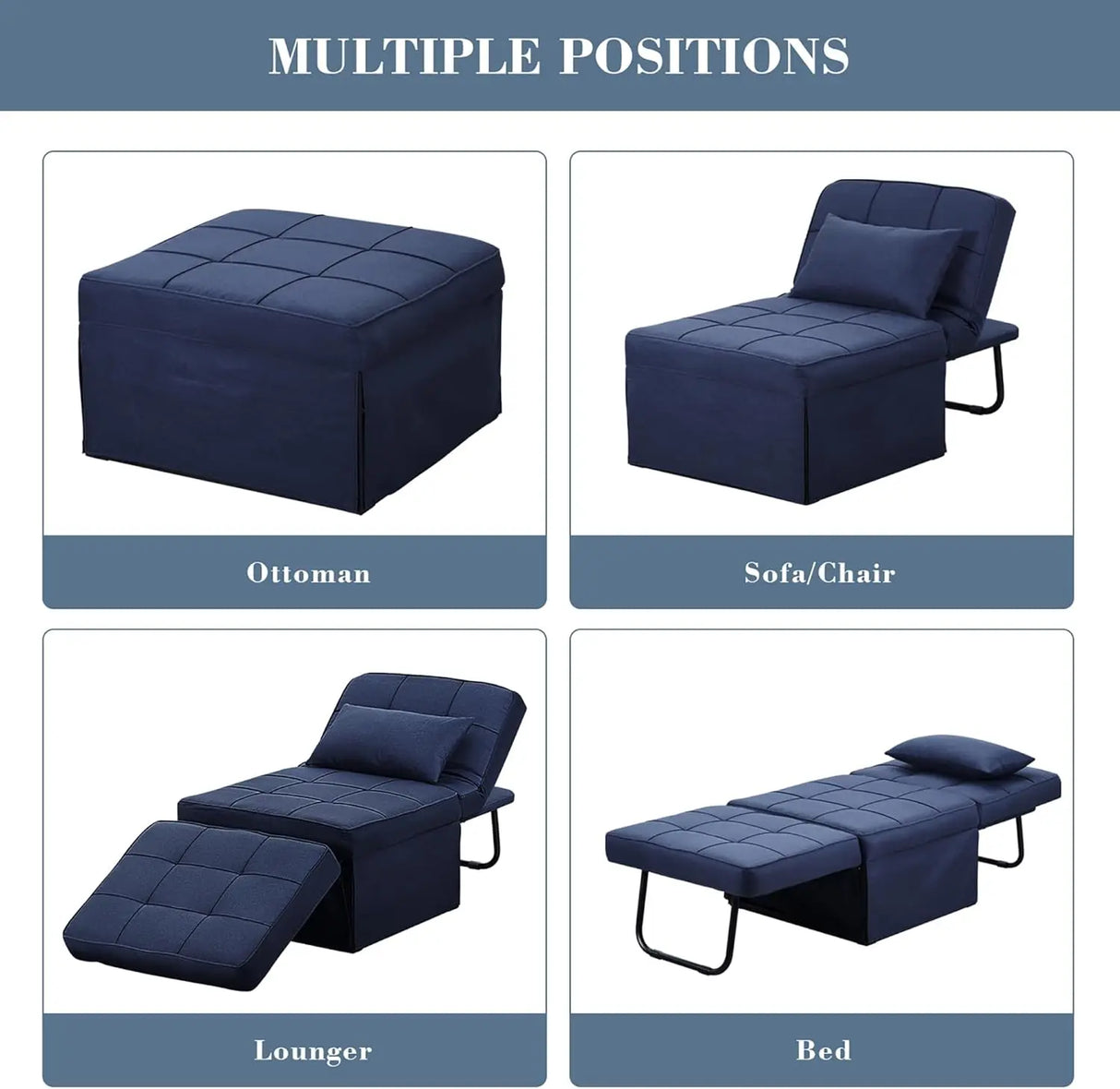 Convertible Sofa Bed 4-in-1 Multi-Functional Futon
