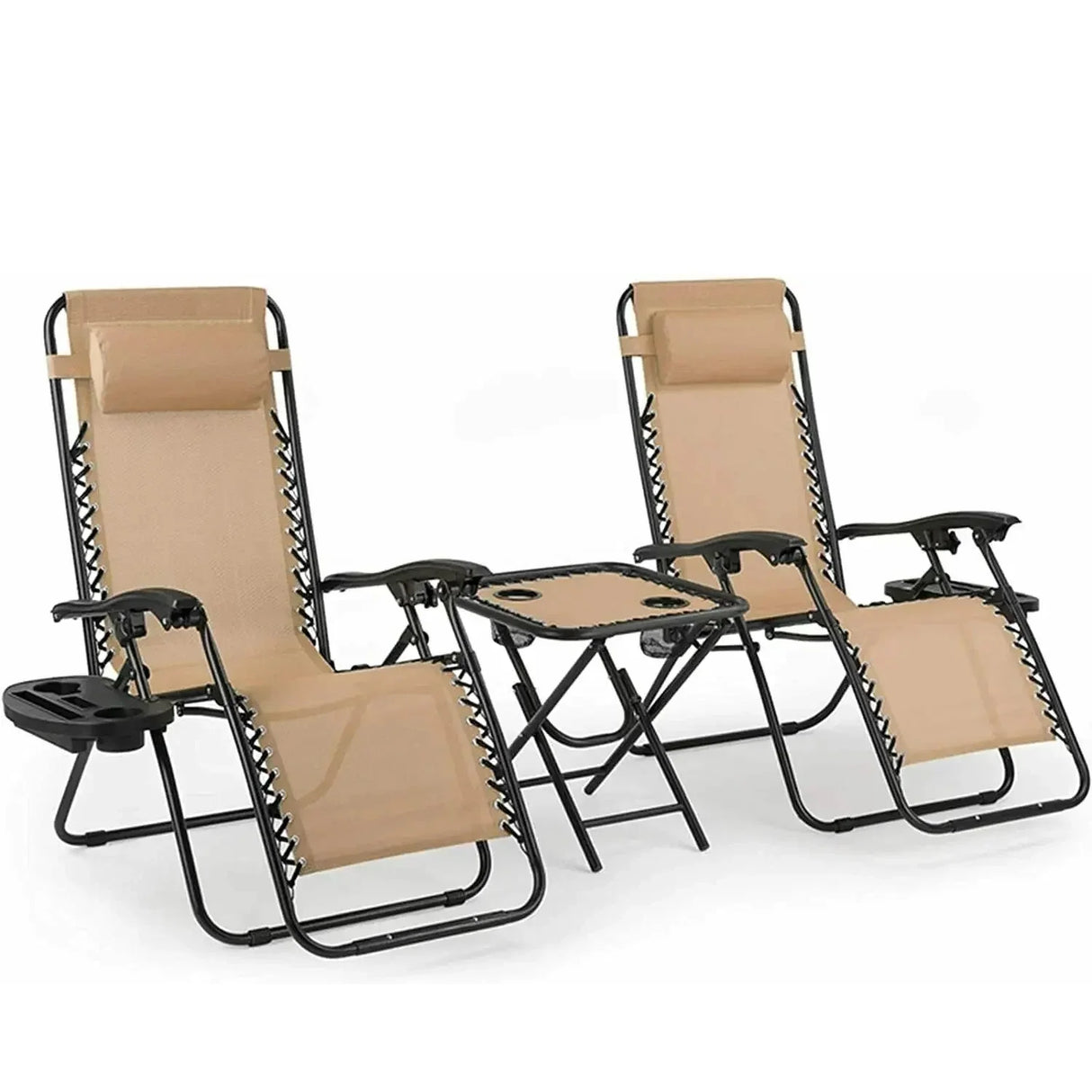 Sun Lounger Set with Table