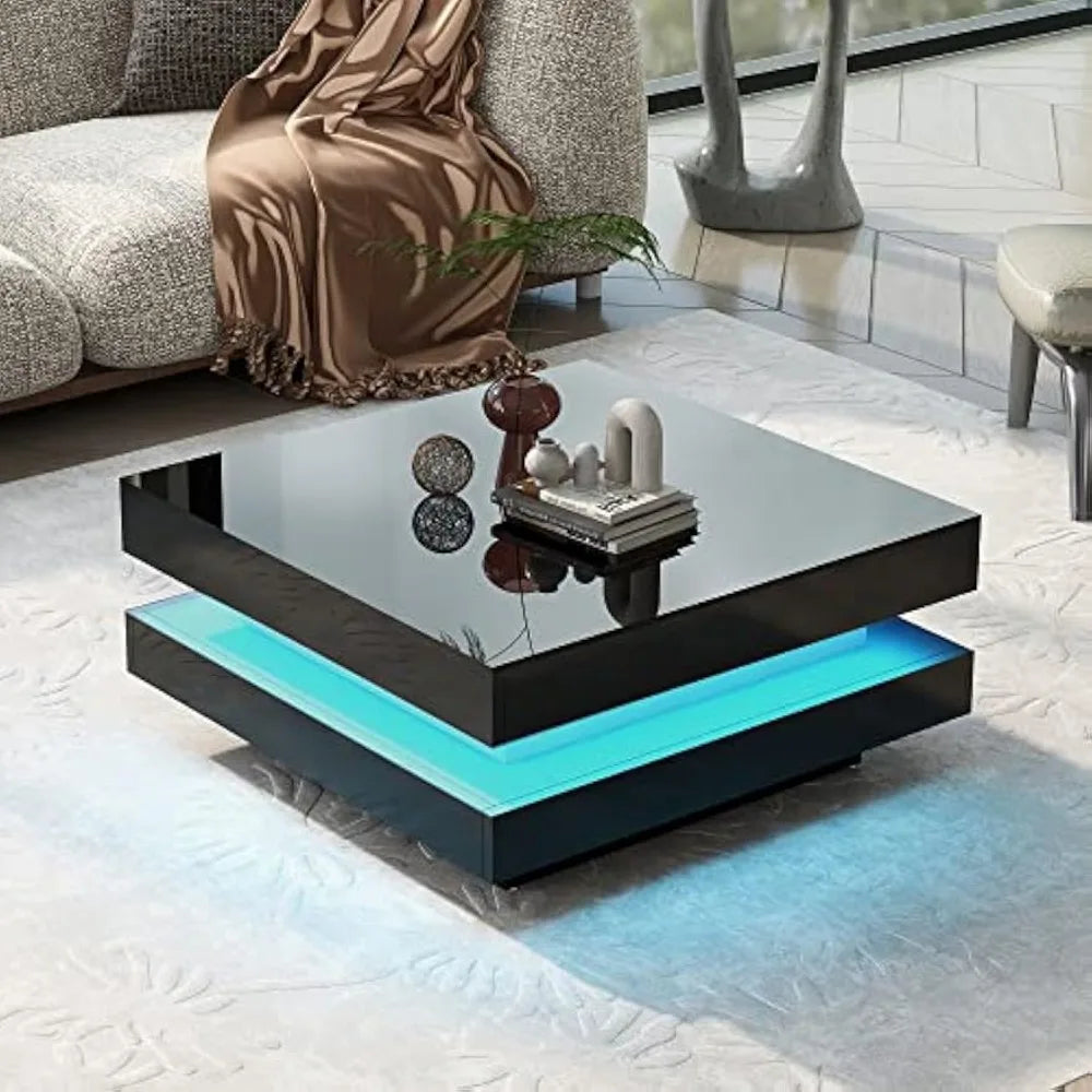 Black LED Coffee Table