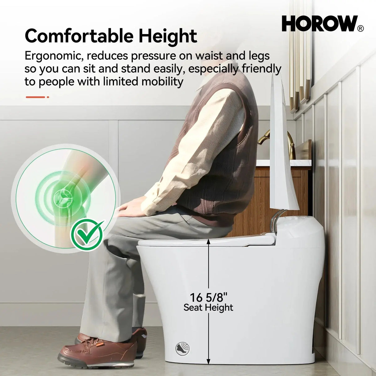 High Quality HOROW T10 Tankless Smart Toilet with Dual Flush and Cold Wash