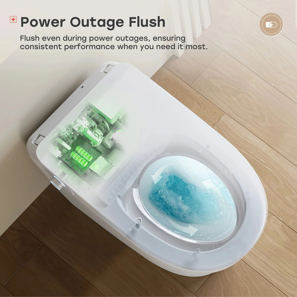 Hot Sale HOROW T32 Toilet with All-Cover Lid and Power Outage Flush
