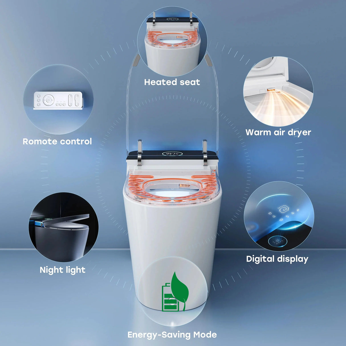 Manufacturer HOROW T38P Smart Toilet With ADA & Dual Flush