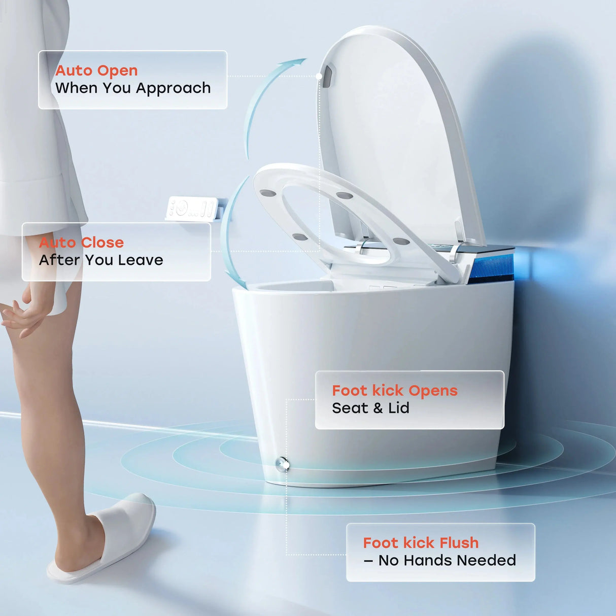 Manufacturer HOROW T38P Smart Toilet With ADA & Dual Flush