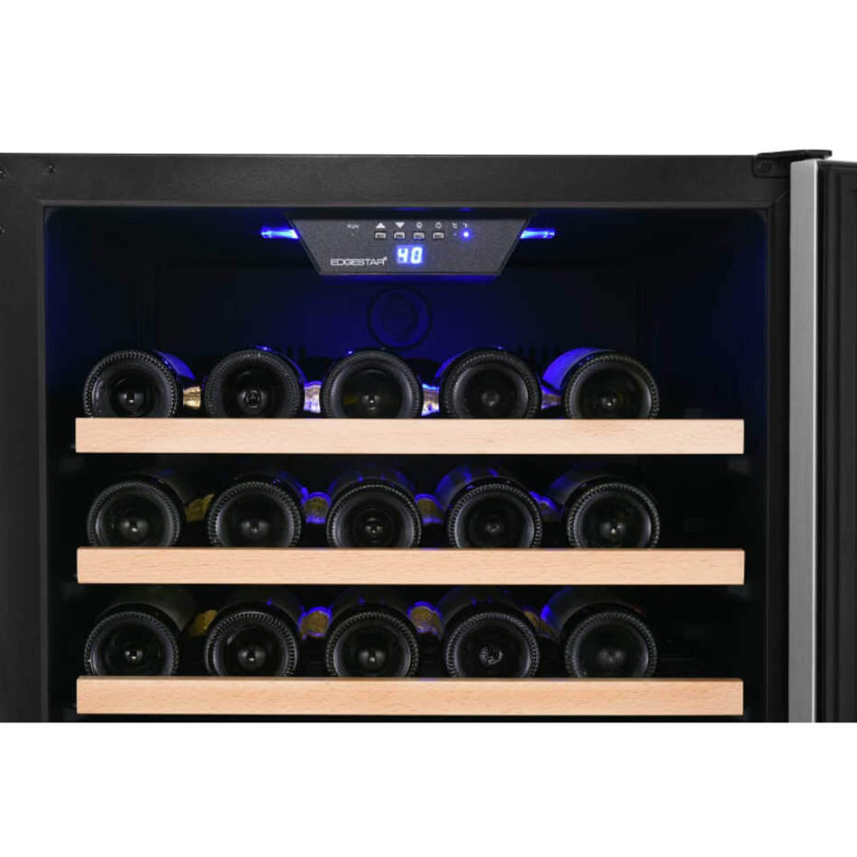 Edgestar 24-Inch Wide 151 Bottle Capacity Freestanding Single Zone Wine Cooler With Even Cooling Technology