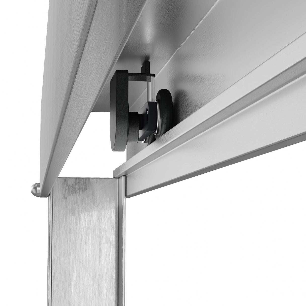 Brushed Nickel Double Sliding Shower Door with Wet-Dry Separation Model HR4872-BN
