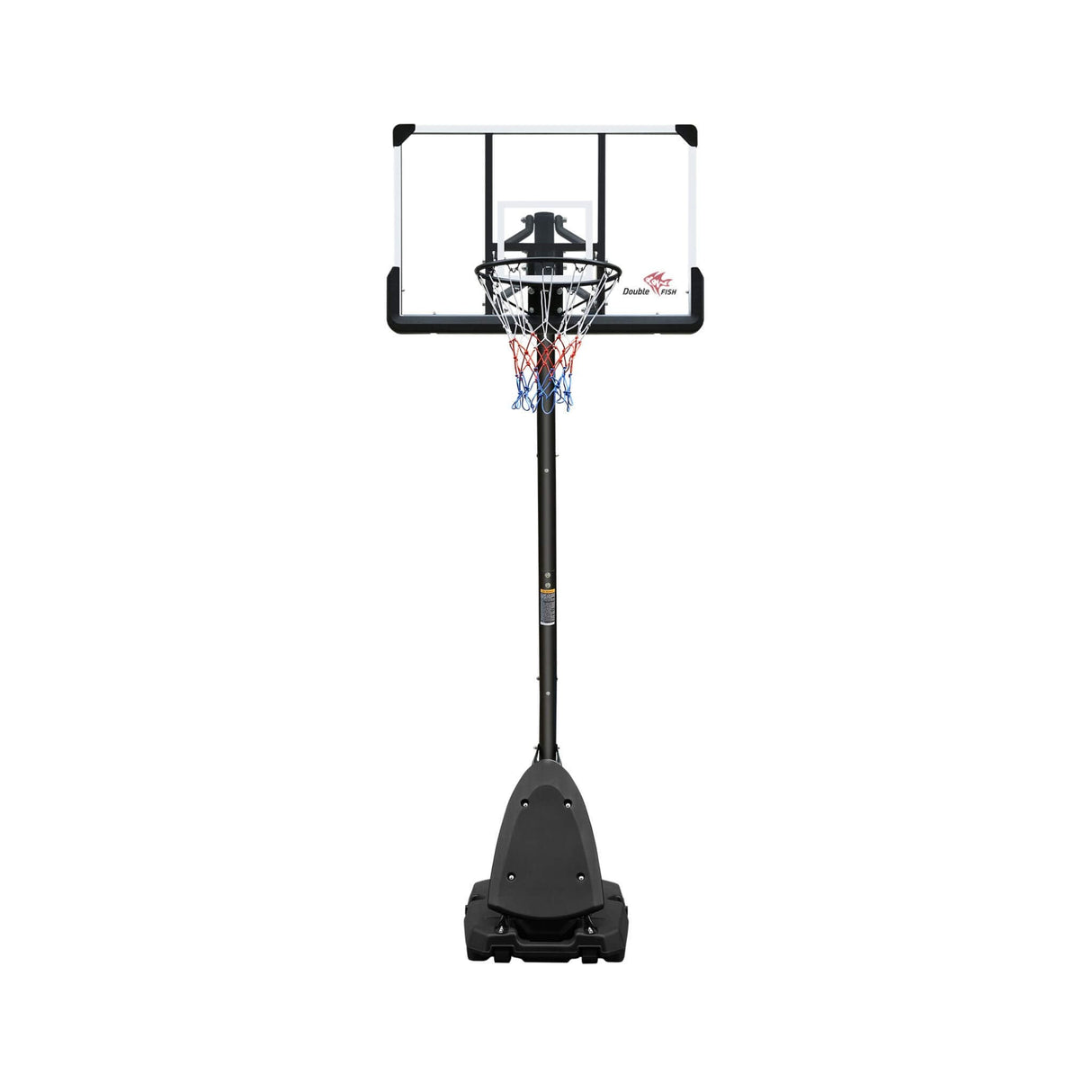 Portable Outdoor All-Weather Height Adjustable Basketball Hoop With 44-Inch Backboard And Wheels, 10FT