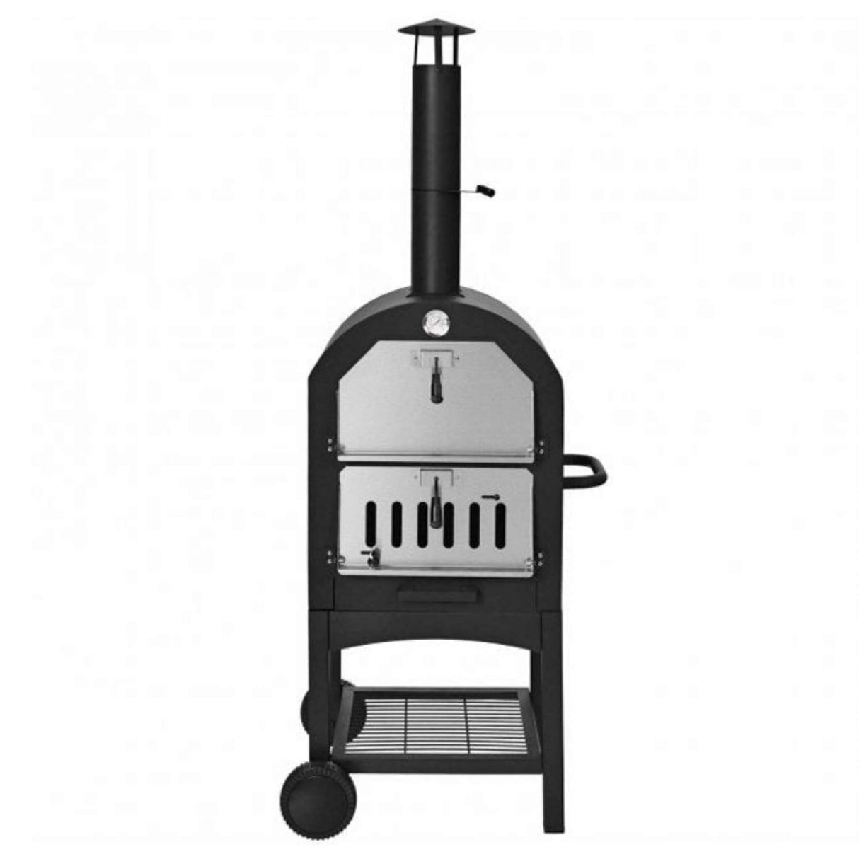 Portable Outdoor Wood Fired Pizza Oven W/ Pizza Stone & Waterproof Cover