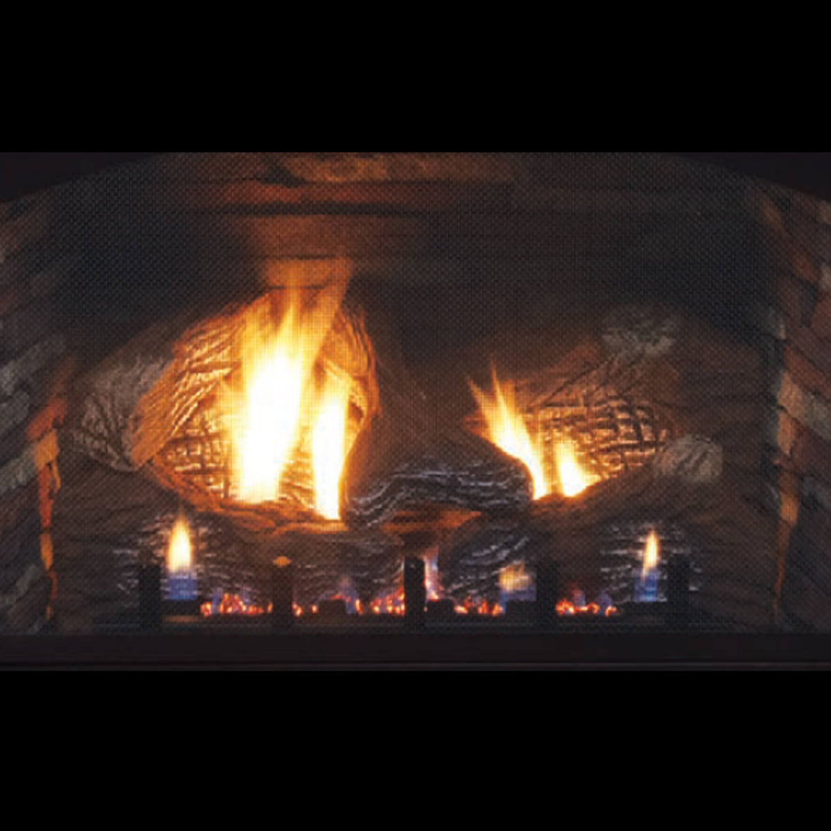White Mountain Hearth (Empire) Vail 26-Inch Vent-Free Propane/Natural Gas Fireplace With Outer Frame, Hood, Louvers & Log Set