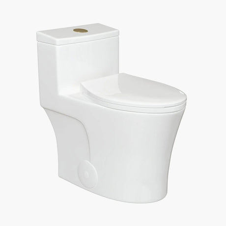 HOROW Elongated Dual Flush One Piece Toilet ADA Floor Mounted Toilet Model T0338W-G