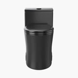 Unique HOROW T0338B Black One-Piece Toilet with Elongated Bowl