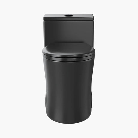 Unique HOROW T0338B Black One-Piece Toilet with Elongated Bowl