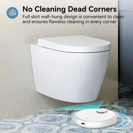 HOROW TG03W Wall-Mounted Toilet with Skirted Trapway & Powerful Flush