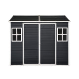 [06X08FT] Alora Outdoor Resin Patio Garden Shed With Floor, 2 Windows, And Lockable Doors (SAK54953)