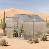 [06X10FT] Large Walk-In Backyard Greenhouse W/ Rainwater Collection System And Roof Vent (SAK93581)