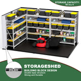 [07X10FT] Alora Heavy-Duty Weather-Resistant Steel-Reinforced Plastic Storage Shed With Floor (SAK93148)