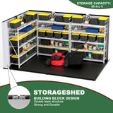 [07X10FT] Alora Heavy-Duty Weather-Resistant Polypropylene Storage Shed With Floor And Reinforced Steel Frame (SAK67455)
