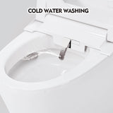 Nuvia 1/1.28 GPF Smart Compact Dual Flush Tankless Toilet Bidet Combo With Self-Cleaning Nozzle And Foot Sensor Flush (SAK58021)