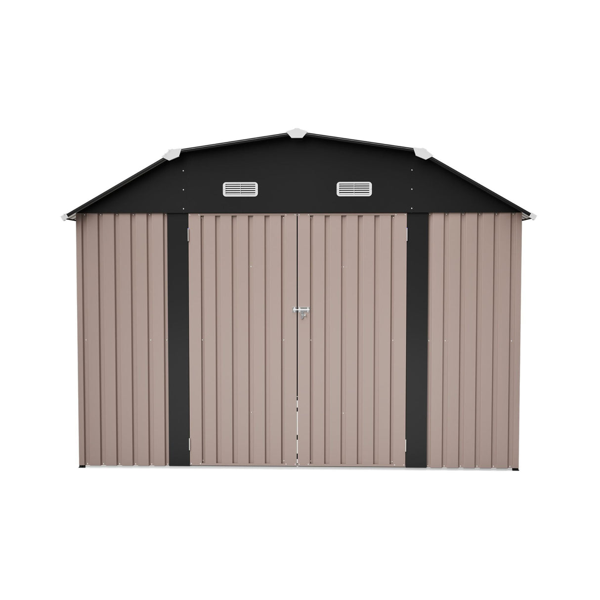 [10X12FT] Alora Heavy-Duty Outdoor Metal Storage Shed With Floor (SAK91820)